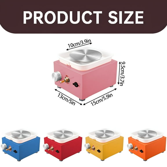 ACDANC Large Electric Pottery Wheel Forming Machine Ceramic Clay Wheel with Foot Pedal Detachable Basin DIY Tools for Adults Beginners Blue