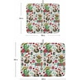 thumbnail image 3 of Christmas Dish Drying Mat for Kitchen Counter, Western Cow Cactus Xmas Balls Botanical Rustic Baby Bottle Microfiber Drying Pad, Absorbent Coffee Cup Dishes Drainer Mats 16"x18", 2 Pcs, 3 of 6