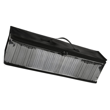 ROCKROK Disc Holder Bags with Handle Clearly View Zippered Disc Storage Bag for Media