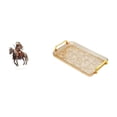 thumbnail image 1 of Letrero de escritorio Home Knight,Adorno de caballero acrílico 2D para estante de manualidades,Bandeja para servir,Bandeja rectangular para servir en la cocina con asa,Bandeja de, 1 of 8