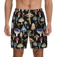thumbnail image 2 of Picia Mushrooms and Autumn Leaves pattern Mens Swim Trunks with Compression Liner Stretch Beach Shorts Quick Dry with Zipper Pockets No-Chafing Board Shorts-Large, 2 of 9