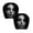 B, variant on Spooky Ghost Face Headrest Covers 2PCS Scary Creepy Face Design Soft Stretch Fabric for Halloween Parties Pranks Car Decor