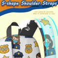 thumbnail image 5 of Police White Pattern 17" Waterproof Oxford School Backpacks for Teens, S-Shape Padded Straps, for School, Travel, Hiking, Camping, 5 of 5