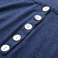 thumbnail image 3 of Sngxgn Women's Tshirts Casual V Neck Short Sleeve Loose Summer Tunic Tops(Blue,L), 3 of 8