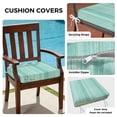 thumbnail image 3 of Outdoor Patio Cushion Covers 4 Pack Abstract Teal Patio Chair Cushion Covers with Ties and Zipper Rustic Vertical Stripes Waterproof Outdoor Seat Cushion Covers for Patio Furniture 22"x20", 3 of 9