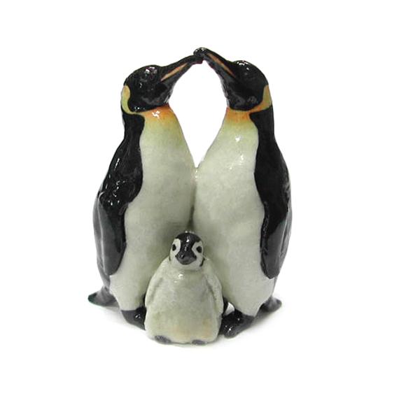 Northern Rose Penguin Family miniature porcelain figurine