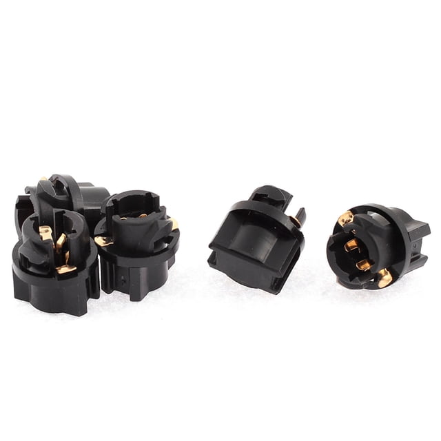T5 Socket Casquillo de Bombilla de Salpicadero Base Enchufe Negro