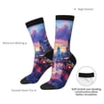 thumbnail image 4 of KLL Taxi Colorful Town Print Cool Socks Men's Women's Crew Socks Funny Crazy Novelty Stockings, 4 of 6