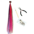 thumbnail image 5 of 50PCS Feather Hair Extension Kit With Synthetic Feathers 100 Beads Plier, 5 of 6