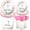 Pink, variant on 175 Pcs God Bless Baptism Decorations Tableware Disposable First Communion Paper Plates Napkins Cups Cutlery Baptism Party Decoration for Christening Celebration Baby Shower(Pink)