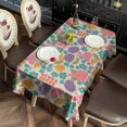thumbnail image 2 of Pioneer Flower Floral Print Pattern Rectangle Tablecloth 60"x120", Waterproof Polyester Table Cloth, Wipeable Spillproof for Dining Camping Indoor Outdoor, 2 of 6