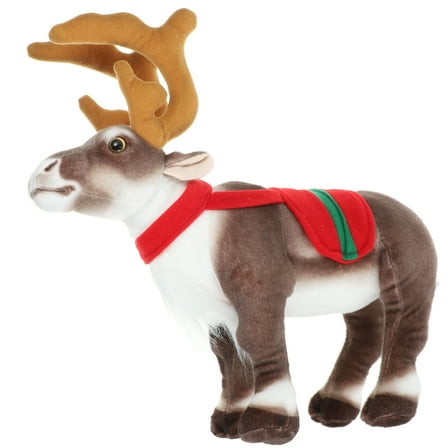 Raindrops Large Christmas Reindeer Stuffed Animal Short Plush 1Pack 14.2x12.6x4.3in