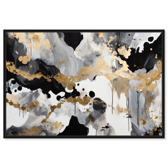Reality Canvas Elegant Abstract Wall Art by Art Remedy, Black Frame, 15" x 10"