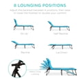 thumbnail image 6 of Best Choice Products Patio Chaise Lounge Chair, Outdoor Portable Adjustable Pool Recliner w/ Pillow - Light Blue, 6 of 10