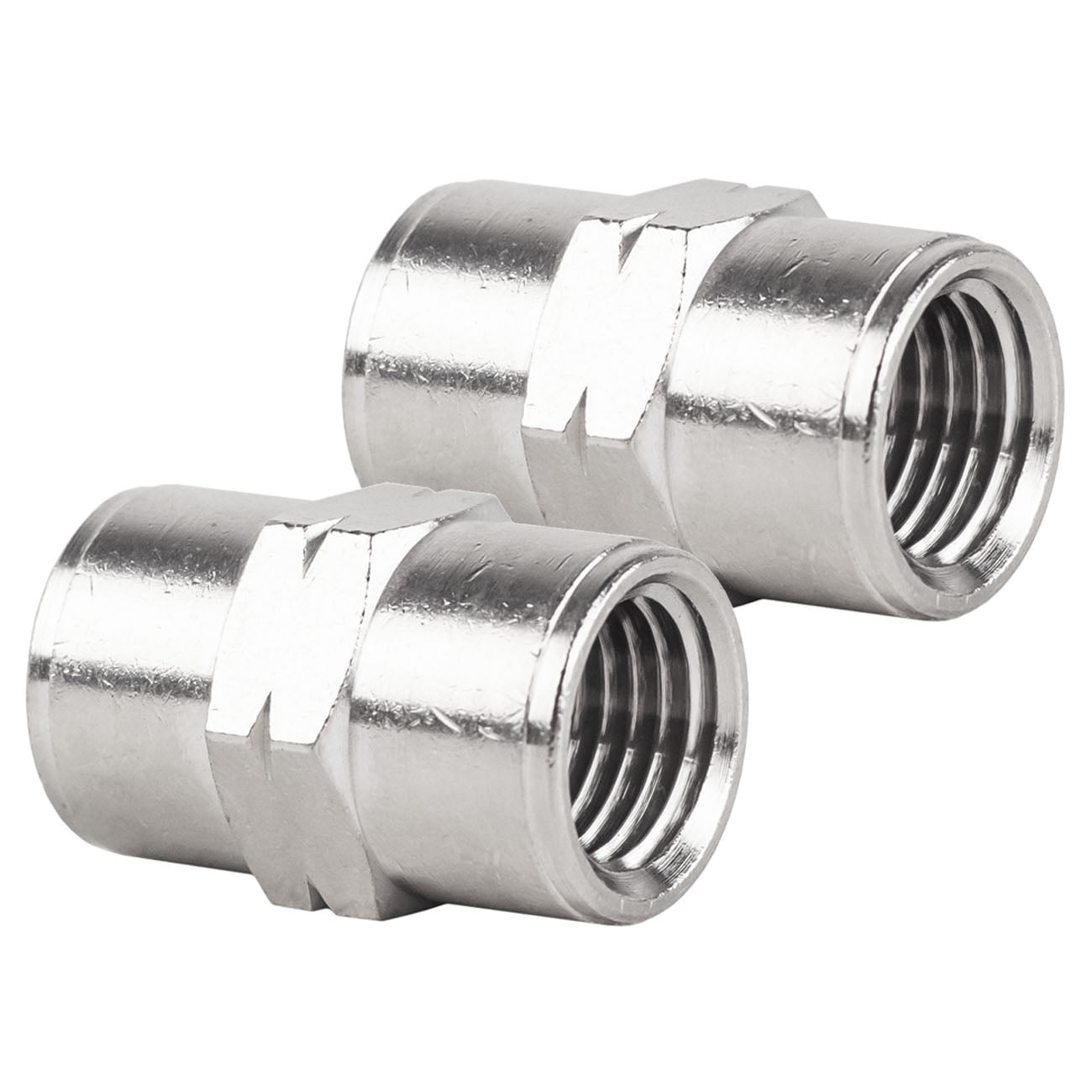 1/2" Female BSPP Nickel Plated Brass Pipe Fitting Female Tee Connector 