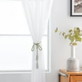 thumbnail image 5 of Nmkwnr 2 Panels Elegant Sheer Curtains Light Filtering Window Curtain Solid Color Curtains for Bedroom Living Room, 54"x84", 5 of 7