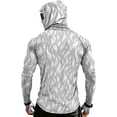 thumbnail image 5 of Men's Tropical Palm Tree Print Fishing Hoodie, Long Sleeve UPF 50+ Sun Protection Shirt with Built-in Face Mask and Thumbholes Light Green XXXL, 5 of 9