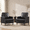 Black, variant on MOONMISS Modern Accent Chair Set of 2,PU Leather Single Sofa with Wood Legs,Reading Armchair for Living Room,Bedroom,Office,Gray