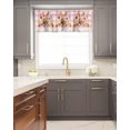 thumbnail image 5 of Easter Bunny Curtain Valance 54x18in,Country Cute Rabbit Kitchen Valances for Windows,Watercolor Tulips Rod Pocket Curtain,Pink Plaid Short Curtains Window Treatment for Bedroom Bathroom Living Room, 5 of 6