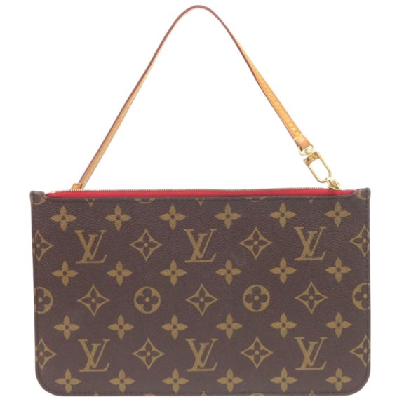 Pre-Owned Louis Vuitton Neverfull Pouch for MM/GM, Monogram Cerise, Handbag Pouch, LV 0019...