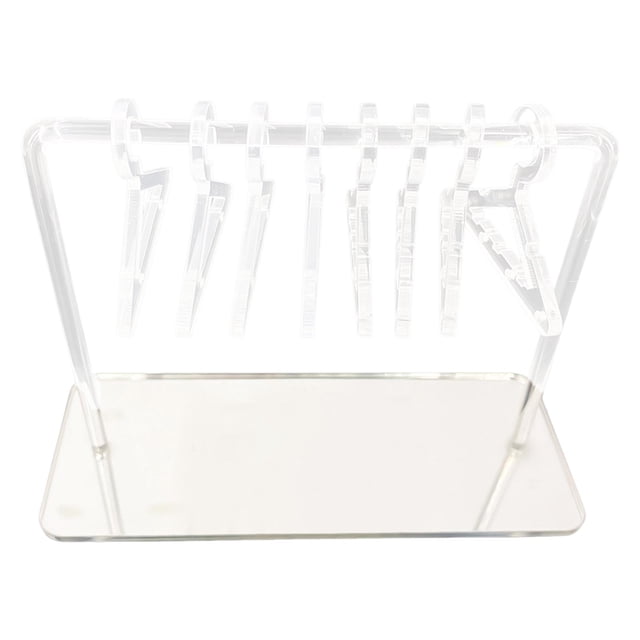 GROWTH TANK Modern Hangers Clear Acrylic Jewelry Display Rack 8 Hanger Ear Display Stand