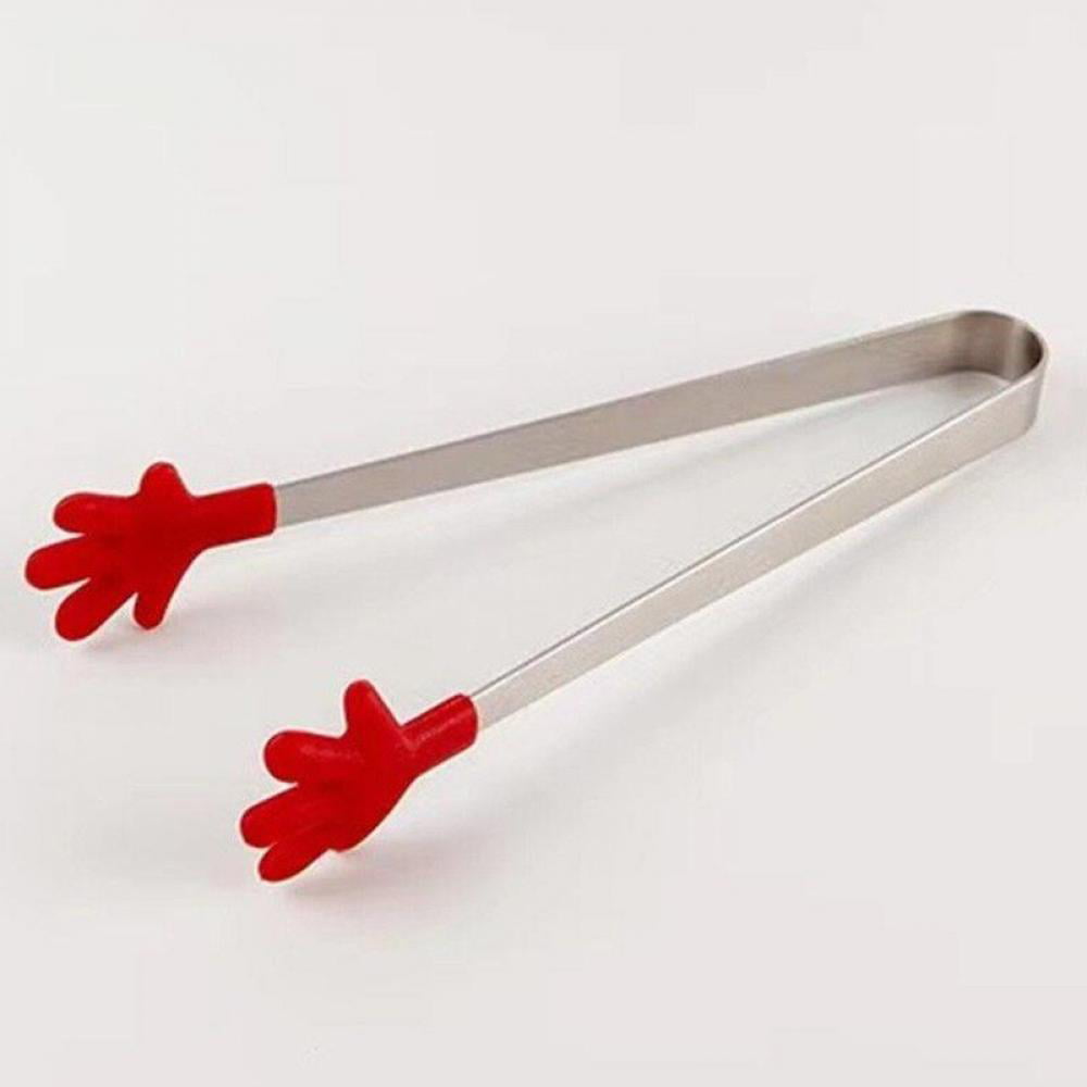 Stainless Steel Tongs Ice BBQ Clip Food Clip Clip Silicone food clip 
