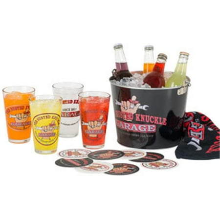 

Busted Knuckle Garage BKG-78700 16 oz Pint Glass Party Bucket Set