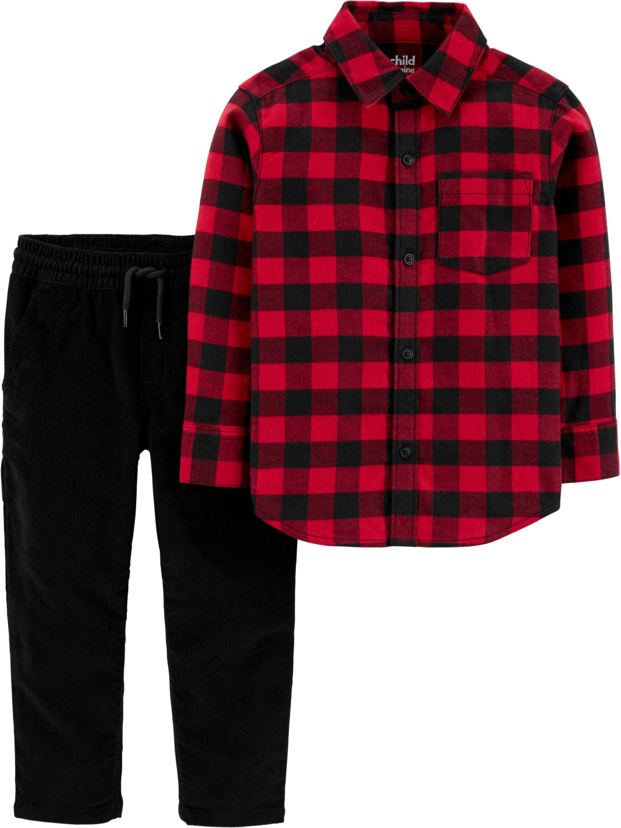 carter's plaid flannel dress