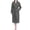 Gray, variant on Womens Waffle Knit Robe Lightweight Cotton Blend Full Length House Bathrobe with Pockets (White, S/M)