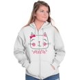 thumbnail image 5 of Meow Sweet Kitty Cat Lady Cute Zip Hoodie Sweatshirt Women Brisco Brands X, 5 of 6