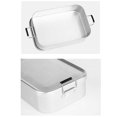 thumbnail image 3 of Contenedor de comida portátil de cena del Almuerzo de Aluminio con hebilla Sunnimix 800ml Plata, 3 of 7