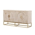thumbnail image 5 of Modern Style Four-Door Metal Handle Storage Cabinet, Adjustable Shelves - Pack of 1, 5 of 15