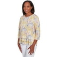 thumbnail image 3 of Alfred Dunner Womens Petite Geometric Medallion Crewneck Top, 3 of 4