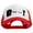 Red White, variant on Boo Embroidered Summer Foam Mesh Trucker Cap - Yellow White OSFM