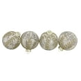 thumbnail image 3 of Northlight 4ct Clear and Gold Leaf Design Christmas Ball Ornaments 3.25" (80mm), 3 of 3