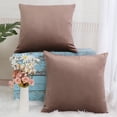 thumbnail image 4 of Unique Bargains Velvet Decorative softCushion Throw Pillow Cover 18" x 18" Dark Pink, 4 of 8