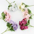 thumbnail image 2 of PENGXIANG EASTIN 5-branch Artificial Flower Bouquet Simulation Floral Decor Wedding Party Cloth Fake Flower Home Decor  Light Blue, 2 of 9
