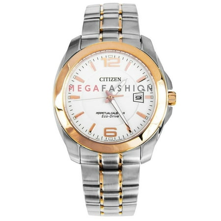 New Citizen Eco Drive Men's BL1245-57A Perpetual Saphire Two Tone Watch Athentic