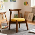 thumbnail image 3 of Guyou Solid Wooden Toddler Chair Ages 1-6, Boys Girls Kids Preschool Chair, Comfy Upholstered Kid Reading Chair, Sherpa Kids Desk Chair for Playroom Kindergarten Preschool Bedroom, Yellow, 3 of 12