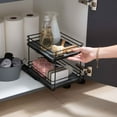thumbnail image 4 of Organize It All 2 Tier Slide Out Shelf Organizer in Matte Black, 4 of 4