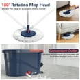 thumbnail image 3 of SUGARDAY Spin Mop and Bucket System with Wringer Set for Floors Cleaning, Red, 3 of 7