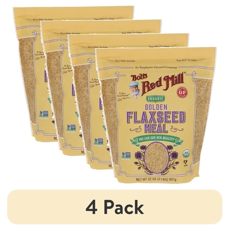 (4 pack) Bob’S Red Mill Organic Golden Flaxseed Meal 32 Oz