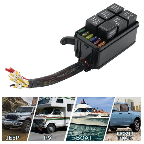 Fuse box,Jd1914 4 Pin Relay Block With 6 Atc/ato Fuse 40a Jd1914 4 Cars Fuse Relay Pin Rtt7121 Relay Block With 40a 12 Volt Fuse Relay 6 Atc/ato With 40a Jd1914 Rtt7121 Relay 6 4 Pin Rtt7121 Fuse Box