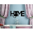 thumbnail image 4 of Home With Cat silhouette Wall Decal Vinyl Sticker Lettering Art, 23x12-inch, Black, 4 of 6