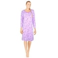 thumbnail image 2 of JEFFRICO Womens Long Sleeve Nightgowns Front Side Pocket Sleepwear Soft Pajama Dress Nightshirts, 2 of 6