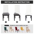 thumbnail image 6 of Piccocasa 2 Piece Velvet Spandex Chair Covers Stretch Removable,Large/White, 6 of 7