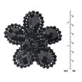 thumbnail image 2 of Sparkling Black Crystal Flower Brooch Pin, 2 of 4