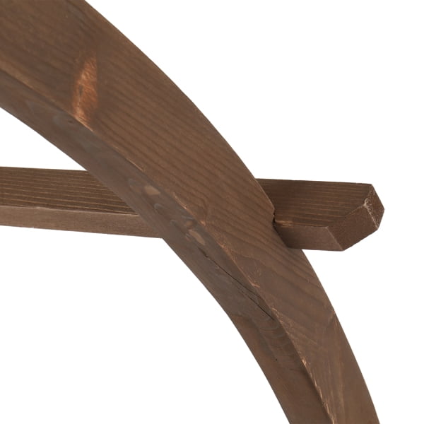 Alvantor Dark Brown Wooden Garden Arbor, 85.4 in H Fir Wood