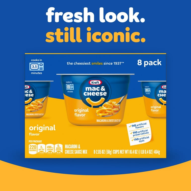 2 pack) Kraft Mac and Cheese, 8 Cups, for Easy Dinner or Dinner