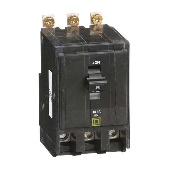 Square D Circuit Breaker,90A,Bolt On,120/240V,3P QOB390
